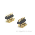 Cabezal de clavija de 1,27 mm de doble fila PA6T